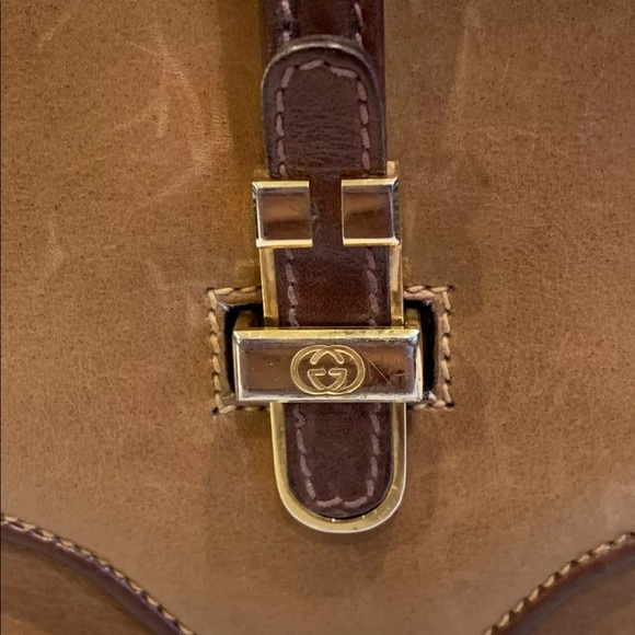 Vintage Gucci Leather Shoulder Bag - Picture 5 of 12